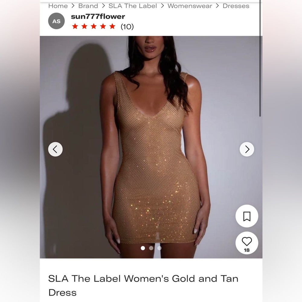 Gold SLA The Label dress